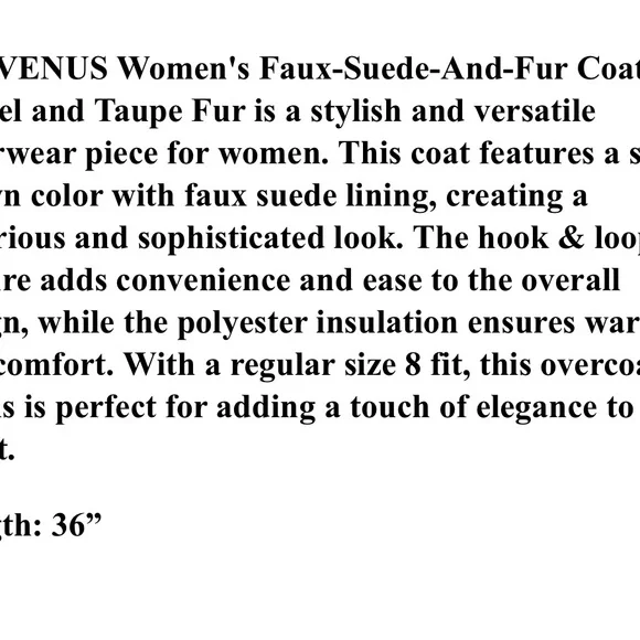 VENUS Plush Tan Teddy Jacket - Picture 6 of 6